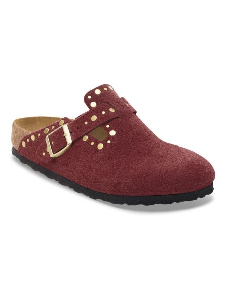 MULES BOSTON RIVETS SUÈDE ZINFANDEL
