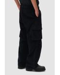 PANTALON CARGO VELOURS CÔTELÉ BLEU MARINE