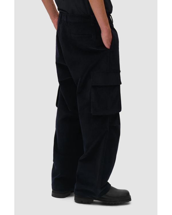 CORDUROY CARGO PANTS NAVY