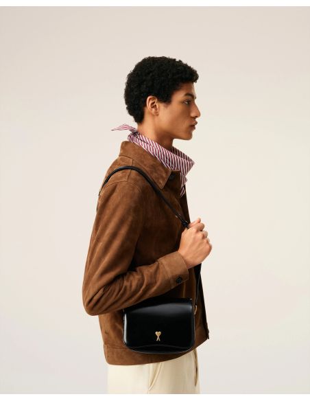 SAC NOIR PARIS CUIR GLACÉ