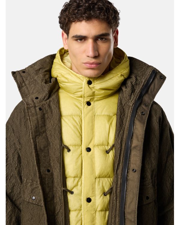 WATER-REPELLENT PARKA 7100009 DOWN LINING MILITARY GREEN