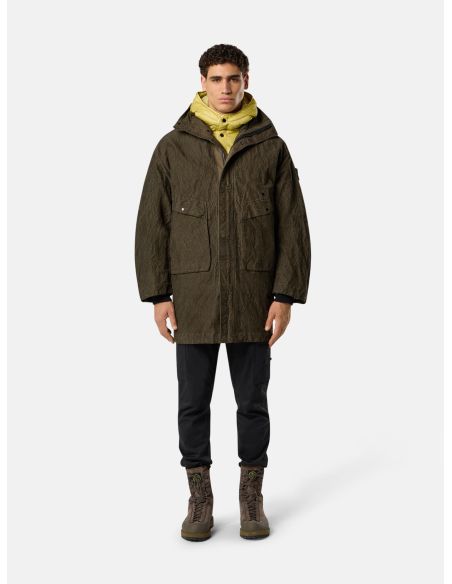 WATER-REPELLENT PARKA 7100009 DOWN LINING MILITARY GREEN