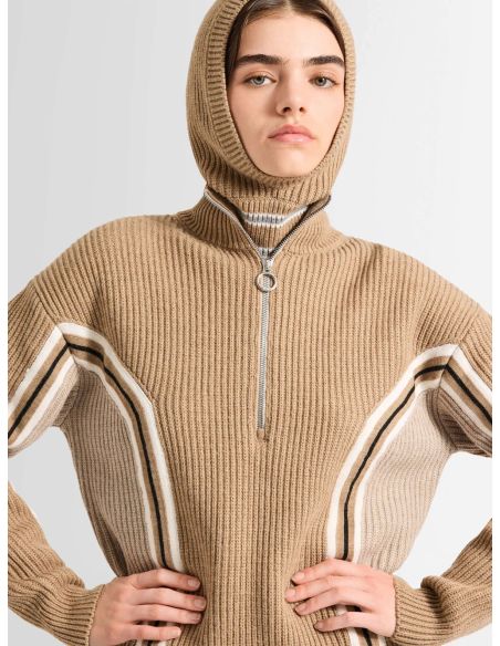 PULL MIRALA FEMME MARRON CLAIR