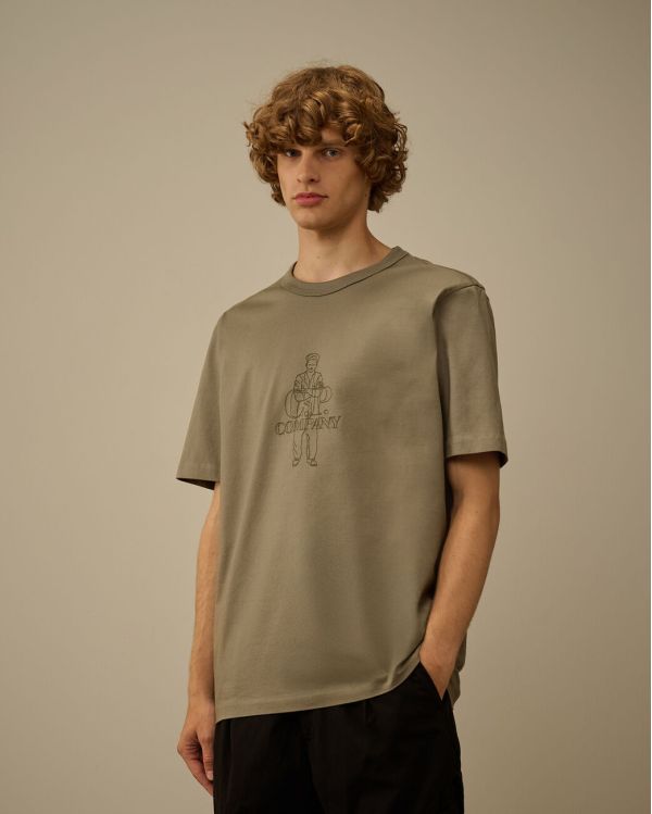 TSHIRT AVEC LOGO FALLEN ROCK GRIS
