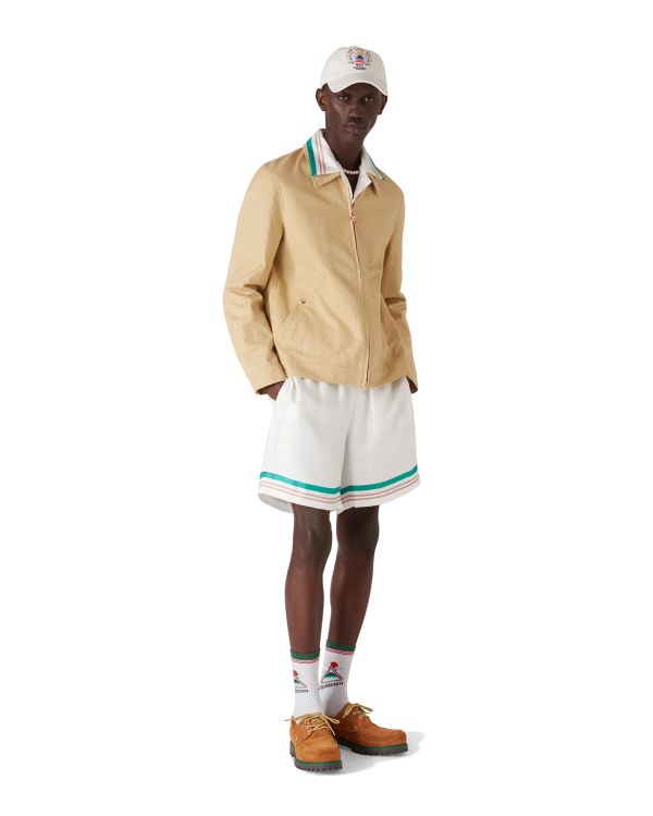 VESTE EN JACQUARD MONOGRAMMÉ ÉCRU 2