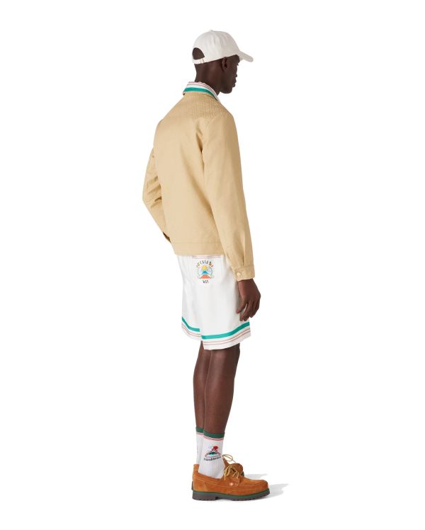 VESTE EN JACQUARD MONOGRAMMÉ ÉCRU