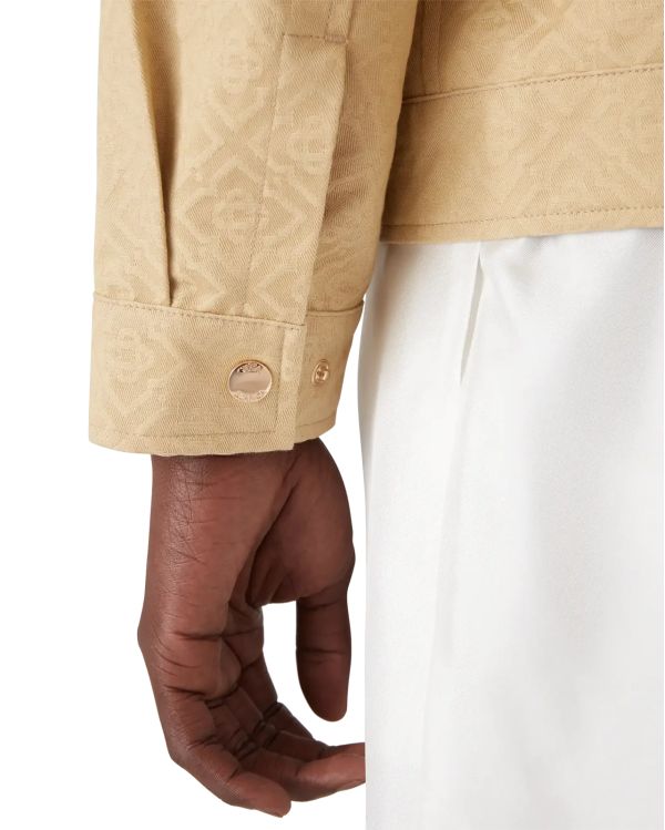 VESTE EN JACQUARD MONOGRAMMÉ ÉCRU