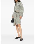 JUPE EN TWEED TAILLE CEINTURÉE ALASKANBLUE