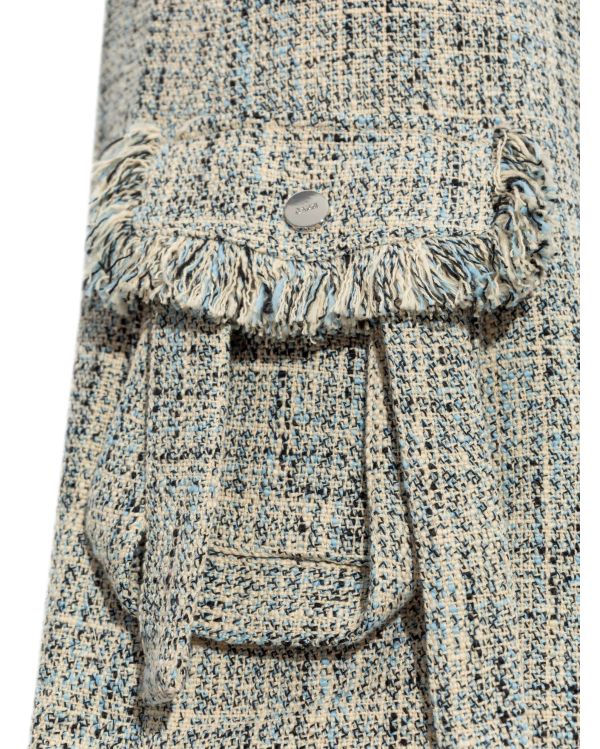 ALASKANBLUE TWEED SKIRT WITH BELT