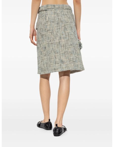 JUPE EN TWEED TAILLE CEINTURÉE ALASKANBLUE