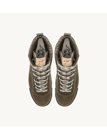 SNEAKERS MALGA NABUK ET MESH MOSSTONE