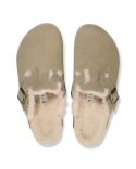 BOSTON SHEARLING MULES LEVE TAUPE