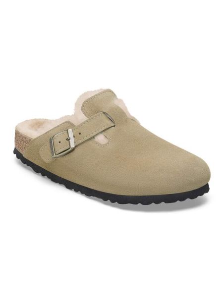 MULES BOSTON SHEARLING LEVE TAUPE