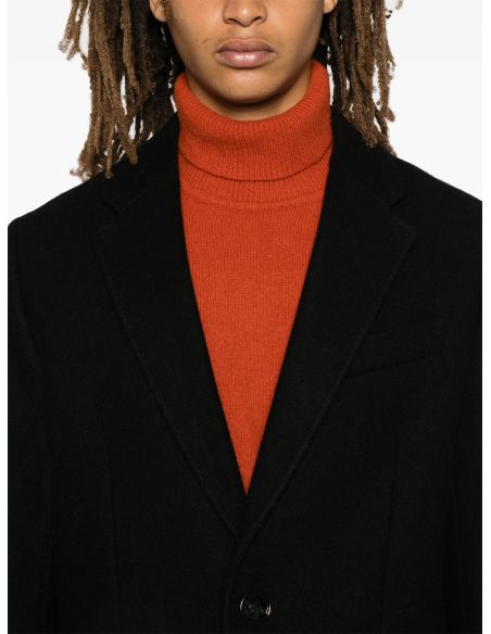 BLACK DOUBLE-BREASTED COAT
