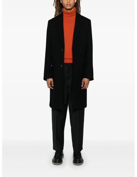 BLACK DOUBLE-BREASTED COAT
