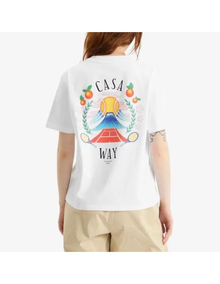 TSHIRT CASA WAY MOUNTAIN BLANC