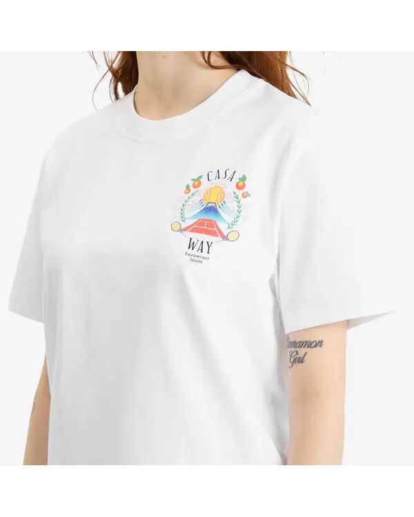 TSHIRT CASA WAY MOUNTAIN BLANC