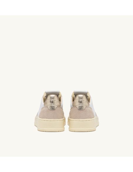 WOMEN'S MEDALIST SNEAKERS WHITE AND GOLD