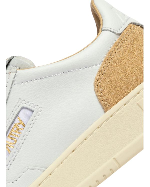 WOMEN'S MEDALIST SNEAKERS WHITE AND ECRU