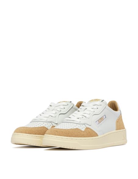 WOMEN'S MEDALIST SNEAKERS WHITE AND ECRU