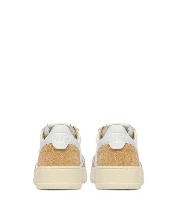WOMEN'S MEDALIST SNEAKERS WHITE AND ECRU