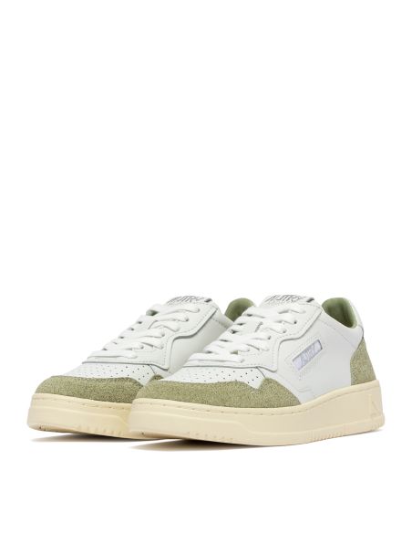 WOMEN'S MEDALIST SNEAKERS WHITE AND SAGE