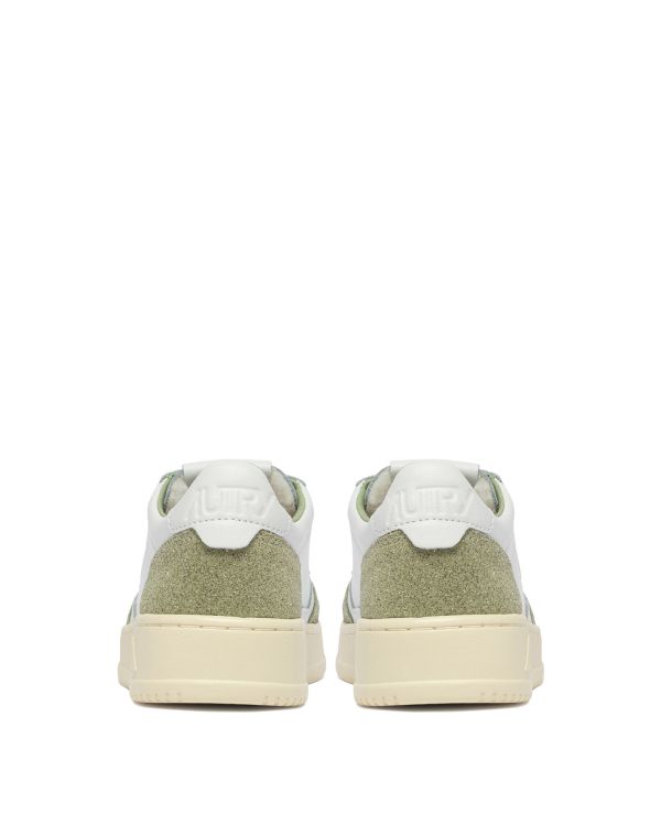 WOMEN'S MEDALIST SNEAKERS WHITE AND SAGE