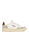 SNEAKERS MEDALIST FEMME CUIR ET DAIM BLANC ET BRUN