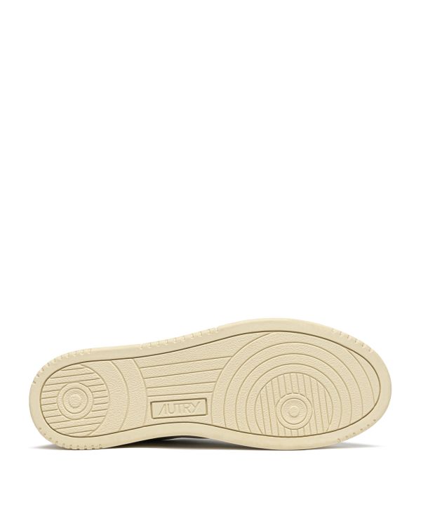 WOMEN'S MEDALIST SNEAKERS IN WHITE AND BROWN LEATHER AND SUEDE