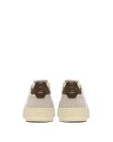 MEDALIST MEN'S LEATHER AND SUEDE SNEAKERS WHITE AND BROWN