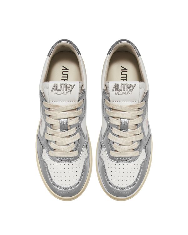 SNEAKERS MEDALIST LOW WOMAN WHITE SILVER