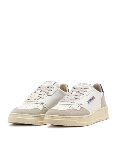 SNEAKERS MEDALIST HOMME BLANC ET NOIR DAIM BEIGE