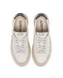 MEN'S MEDALIST SNEAKERS WHITE AND BLACK BEIGE SUEDE
