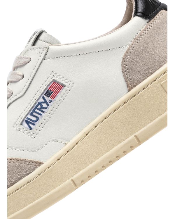 SNEAKERS MEDALIST HOMME BLANC ET NOIR DAIM BEIGE