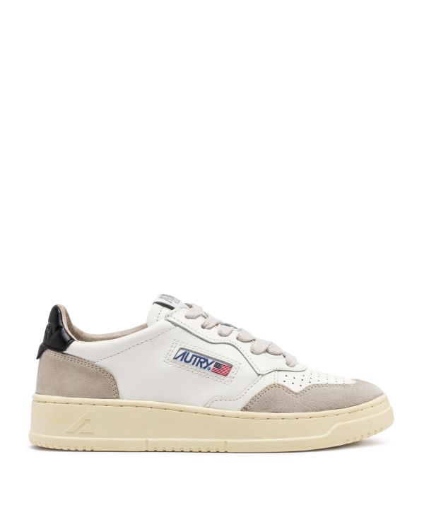 SNEAKERS MEDALIST HOMME BLANC ET NOIR DAIM BEIGE