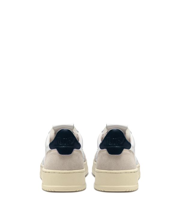 SNEAKERS MEDALIST HOMME BLANC ET BLEU DAIM BEIGE