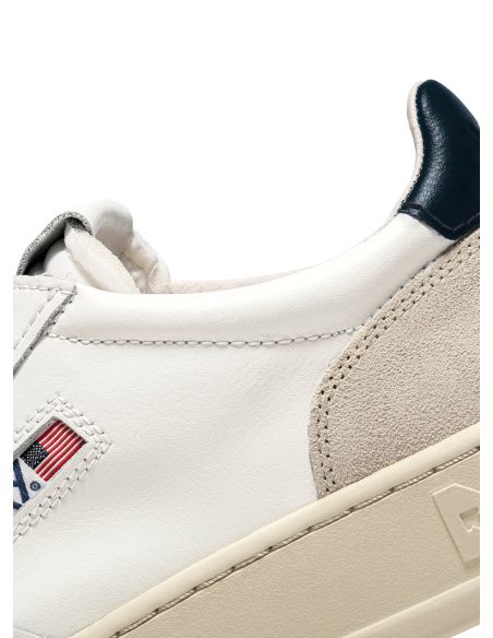MEN'S MEDALIST SNEAKERS WHITE AND BLUE BEIGE SUEDE
