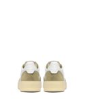 MEDALIST MEN'S WHITE LEATHER AND GRAY GREEN SUEDE SNEAKERS