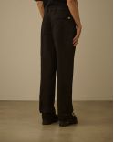PANTALON AMPLE EN GABARDINE NOIR 