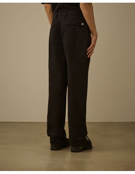 PANTALON AMPLE EN GABARDINE NOIR 