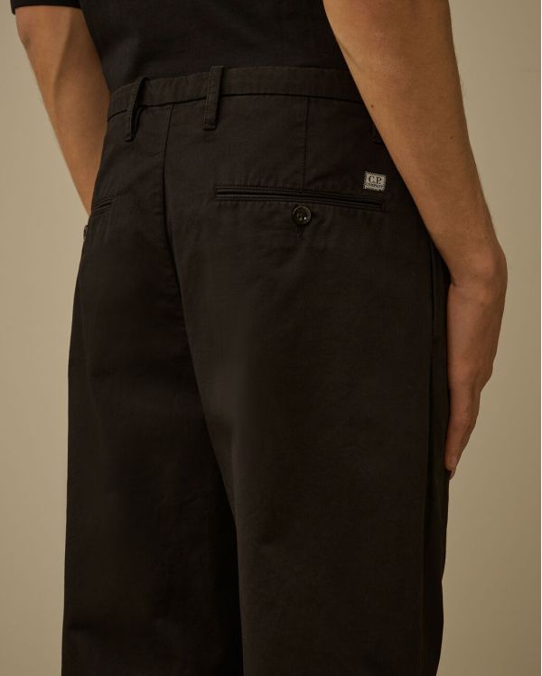 PANTALON AMPLE EN GABARDINE NOIR 