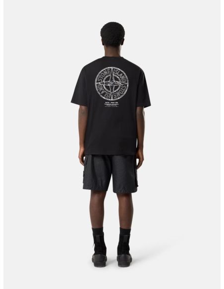 STONE PRINTED T-SHIRT 2100001 BLACK
