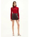MINI-JUPE REEDITION VINYL BORDEAUX