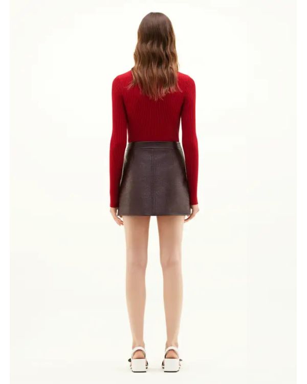 MINI SKIRT REEDITION VINYL BURGUNDY