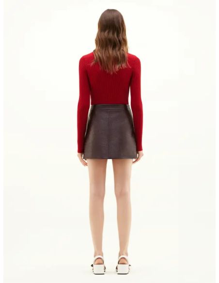 MINI SKIRT REEDITION VINYL BURGUNDY
