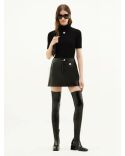 MINI-JUPE REEDITION VINYL NOIR
