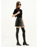 MINI SKIRT REEDITION VINYL BLACK