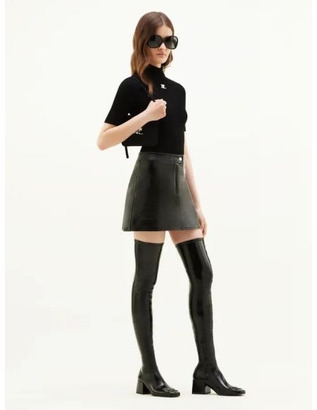 MINI-JUPE REEDITION VINYL NOIR