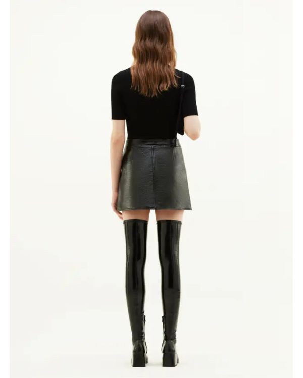 MINI SKIRT REEDITION VINYL BLACK