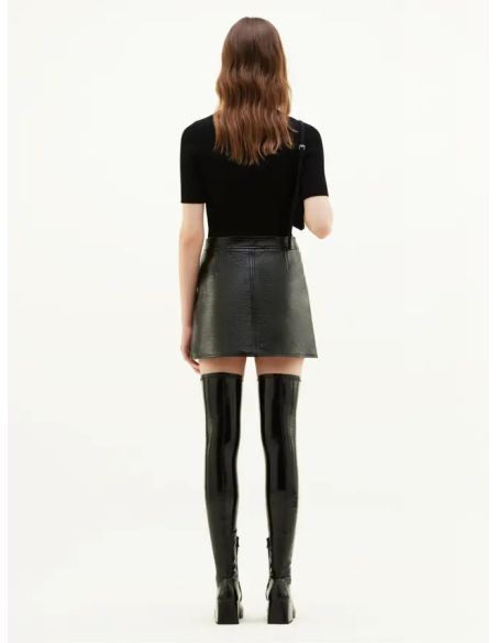 MINI SKIRT REEDITION VINYL BLACK